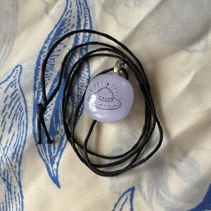 Purple UFO Pendant Necklace